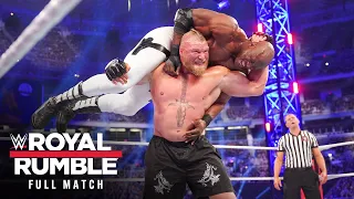 full match brock lesnar vs bobby lashley wwe title match royal rumble 2022