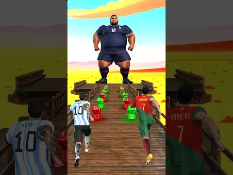 Ronaldo & Messi VS 9999 LVL Boss Can Ronaldo & Messi Defeat Fat Mbappe Help Ronaldo & Messi