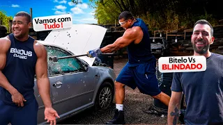 BITELO DESTRUIU UM VIDRO BLINDADO COM UMA MARRETA COM BARONE