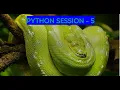 Python Training Session 5
