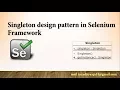 Singleton design pattern in Selenium Webdriver