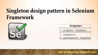 Singleton design pattern in Selenium Webdriver