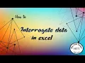 IGCSE ICT 0417 Interrogating Data in a spreadsheet excel