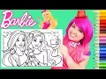 Coloring Barbie Friend Coloring Book Page Prismacolor Colored Pencil KiMMi THE CLOWN