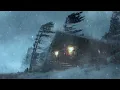 Heavy Blizzard at an Old Log Cabin| Howling Wind & Blowing Snow┇Sounds for Sleep, Study & Relaxation