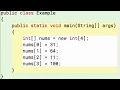 Java Arrays 1 Set the values in an int array