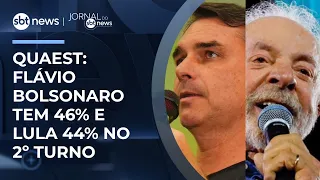 Quaest: Flávio Bolsonaro tem 46% e Lula, 44% no 2º turno| #JornaldoSBTNews