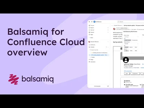 watch Balsamiq Wireframes for Confluence Cloud video