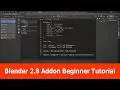 Blender 2 8 Addon Development Tutorial for Beginners