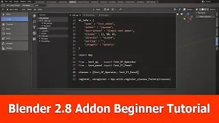 Blender 2 8 Addon Development Tutorial for Beginners