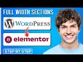 How To Create Full-Width Full-Height Page Sections in Elementor WordPress Plugin For Free