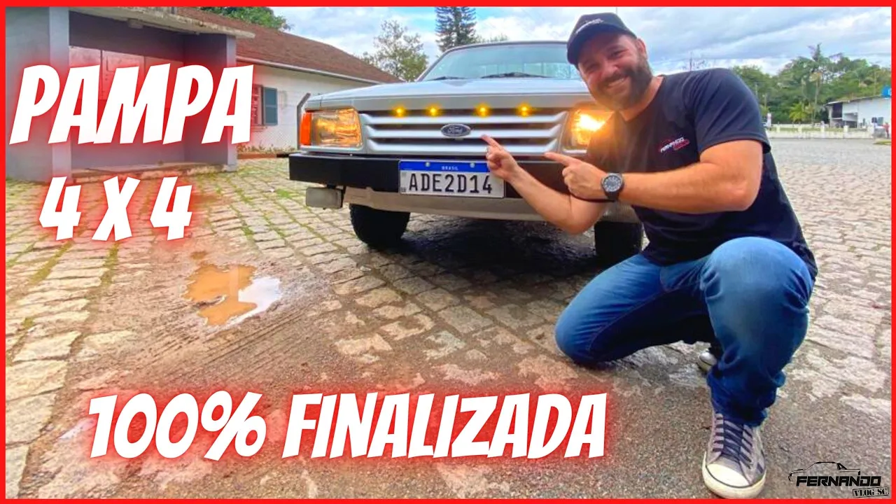FORD PAMPA 4X4 100% FINALIZADA E ANDANDO COM A PAMPA 4X4 #pampa, #fordpampa