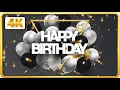 Download Lagu Black and White birthday theme with balloons and confetti background video loops HD 3 hours