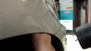 Dents reversed - panelbeating on a fold or swage