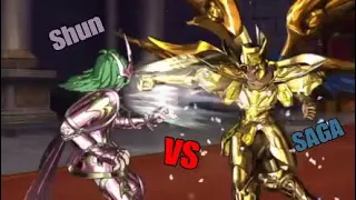 shun vs saga saint seiya soldiers soul 