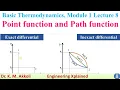 Point Function and Path Function Basic Thermodynamics Module 1 Lecture 9