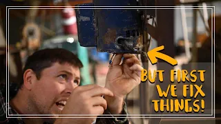 Sand Blasting Our Chain Locker with a DIY Sand Blaster! Ch5 E 22