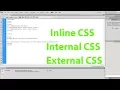 CSS Inline Internal External CSS Styles in Adobe Dreamweaver Dreamweaver Tutorial