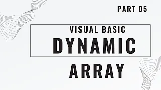 Visual Basic Dynamic Array Sample