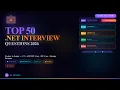 Top 50 NET Interview Questions 2026 C ASP NET Core EF Core Design Patterns