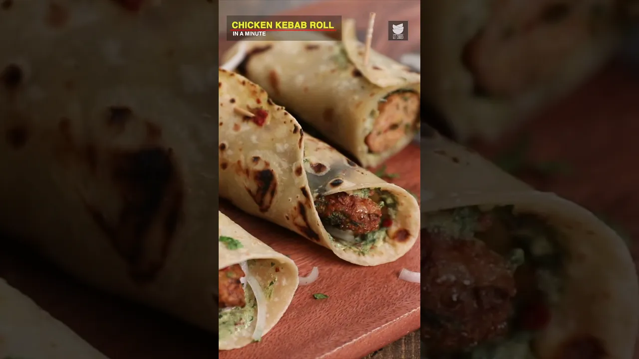 Chicken Kebab Roll Recipe   How To Make Chicken Seekh Kebab In Philips Air Fryer