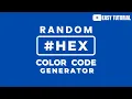 Random Hex Code Generator JavaScript Project With Source Code Darija