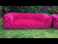 Design Chesterfield Style Luxury Velvet Sofas
