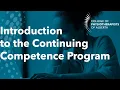 Introduction to the Continuing Competence Program
