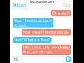 Tom and Allison angel love text PT 15 Tom ask Allison on a date