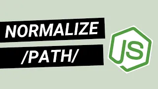 Normalize path with Node js