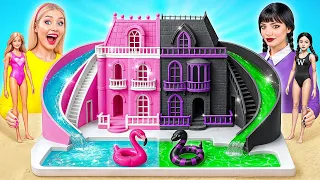 نحن نبني مسبح دمية مذهل   الأربعاء ضد باربي                دندنها