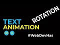 How to Create a Rotating Text Animation with CSS JS