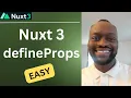 Nuxt 3 defineProps How to Add Props to Your Component - EASY