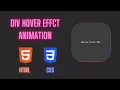 Glow Effect Div Hover Animation HTML CSS