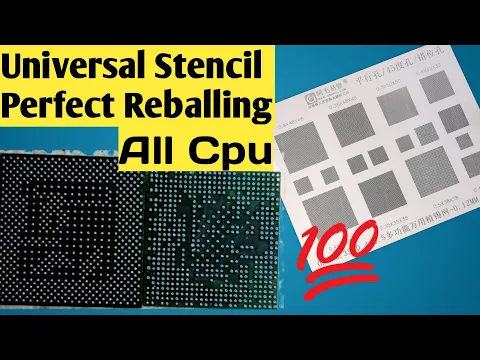 Download MP3 Bga Ic Reballing Perfect Technique | Universal Stencil Cpu Reballing Trick