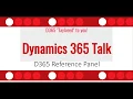 Dynamics 365 Sections Reference Panel