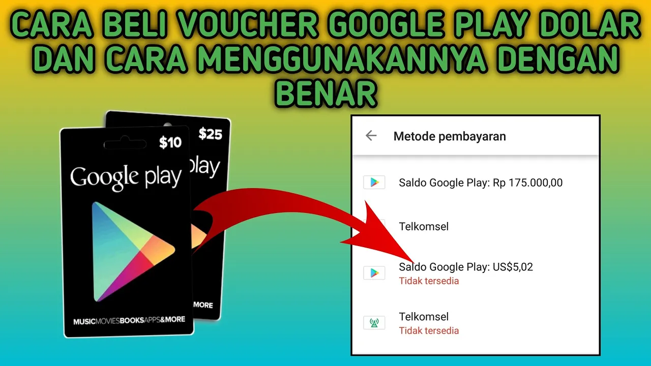 Cara memasukan kode voucher Google Play Store sampai berhasil 100%