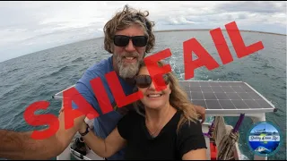 Our SAIL Flies away and we fix it whilst underway