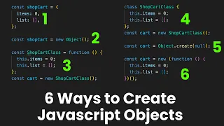 6 Ways to Create Javascript Objects Javascript Interview Questions