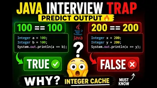 Java Interview Trap 100 100 TRUE but 200 200 FALSE Explained in Tamil
