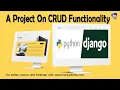 python crud operation with mysql example Python Django projects with source code on enroll