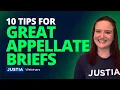 10 Commandments of Appellate Brief Writing for Associates Justia Webinars
