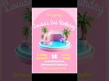 Pink Doll Dreamhouse Birt ay Invitation