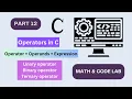 Types of Operators Math and Code Lab C Programming Bangla Tutorial Part 12