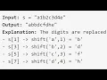 LeetCode easy Replace All Digits with Characters