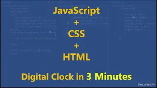 3 Minutes JavaScript HTML CSS Digital Clock