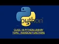 CLASS XI COMPUTER SCIENCE WITH PYTHON CH-6 PYTHON FUNDAMENTAL - DYNAMIC TYPING TYPE INPUT FUNCTIONS