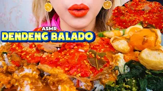AKHIRNYA 😋 ASMR NASI PADANG PAKE DENDENG BALADO BANJIR SAMBEL 😍 | ASMR Indonesia