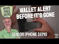 Wallet Tracker Card for iPhone Seniors - Close Look at Spotminders