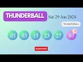 Thunderball Draw Results on Sat 29 Jun 2024 The National Lottery UK